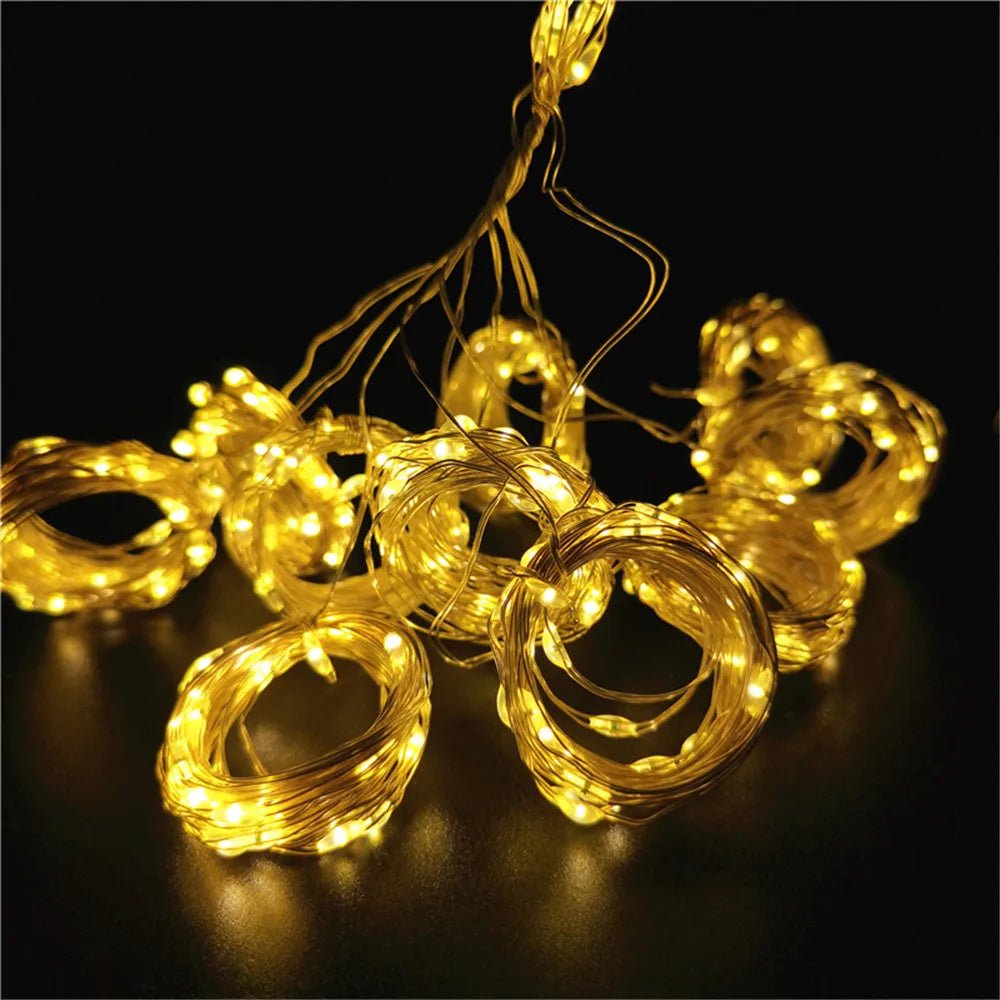 Cortina de Luces LED USB con Mando, 8 Modos, de 3 a 6 m - AANHORA-SHOPPING