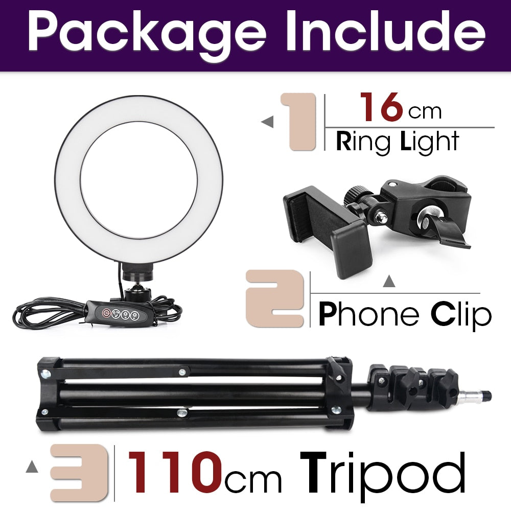 Dimmable Camera LED Light Ring AANHORA-SHOPPING