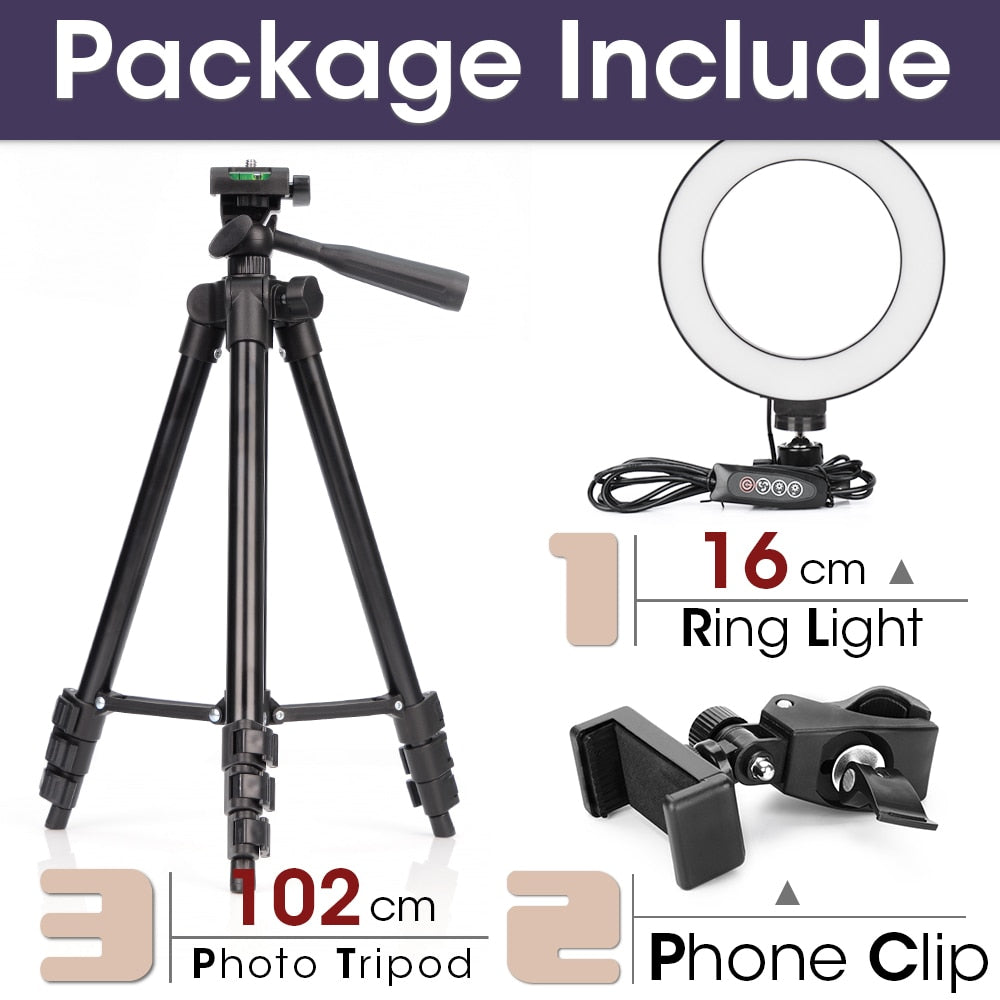 Dimmable Camera LED Light Ring AANHORA-SHOPPING