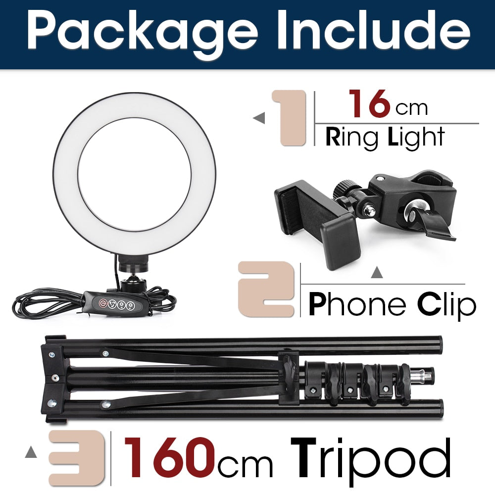 Dimmable Camera LED Light Ring AANHORA-SHOPPING