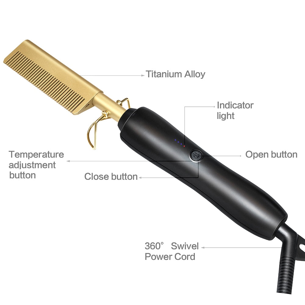 Hair Straightener Heat Comb