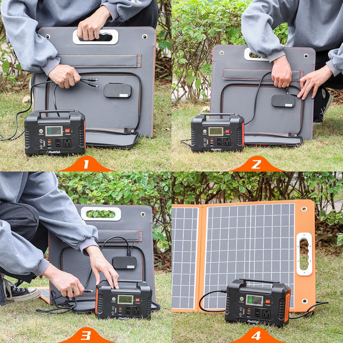 Foldable Solar Panel for Camping AANHORA-SHOPPING