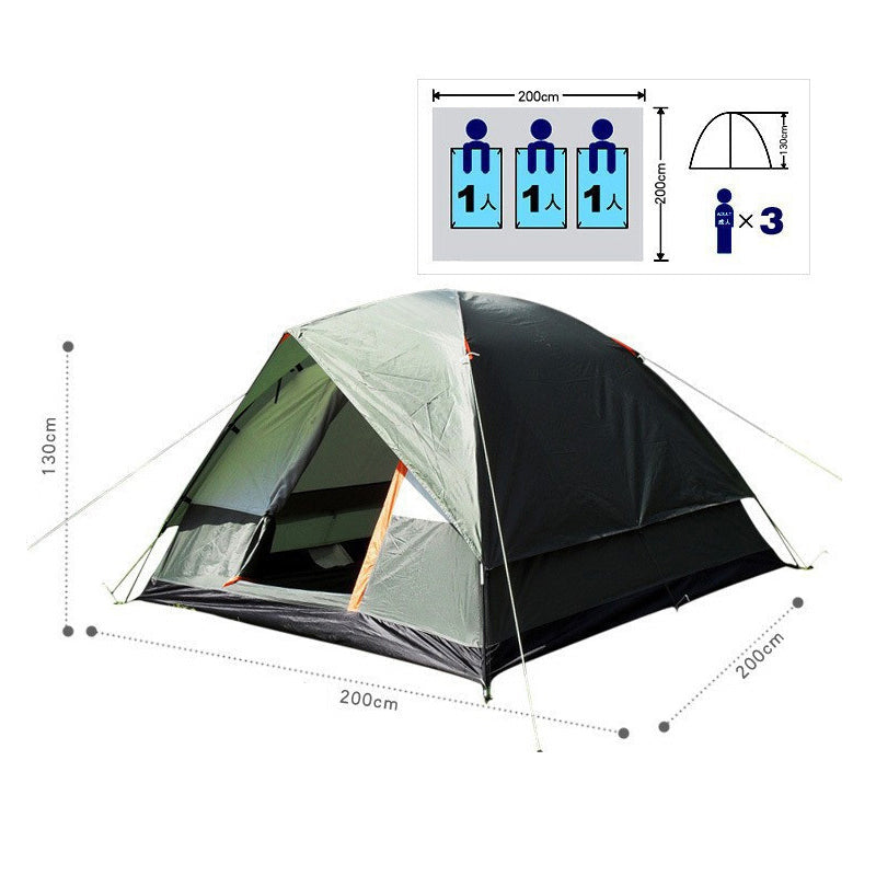 Three Person Double Layer Tent AANHORA-SHOPPING