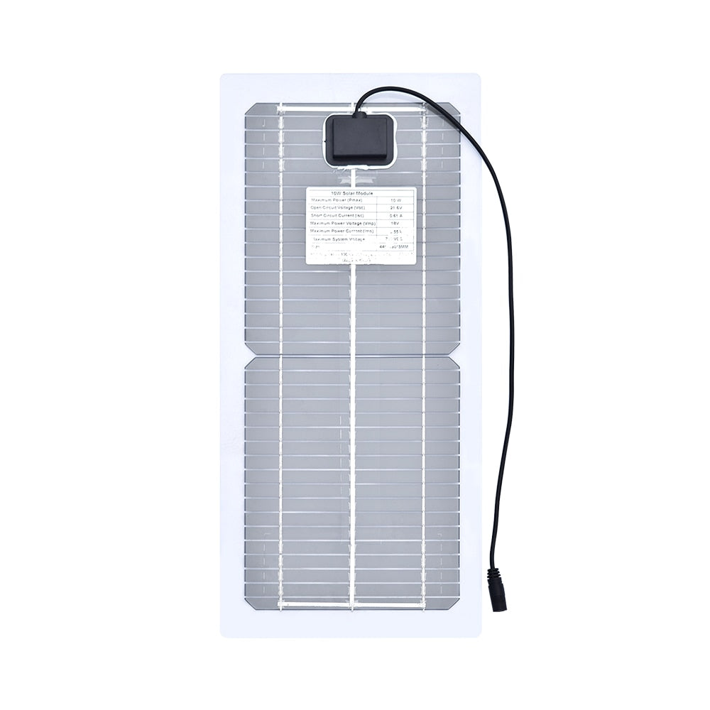 Transparent Semi-Flexible 10W Solar Panel Kit AANHORA-SHOPPING