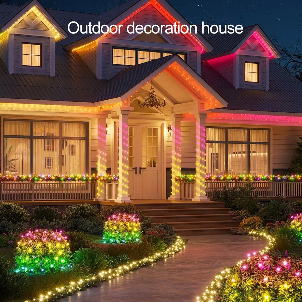 Guirnalda RGBIC de Exterior para Halloween y Navidad, con Mando y App - AANHORA-SHOPPING