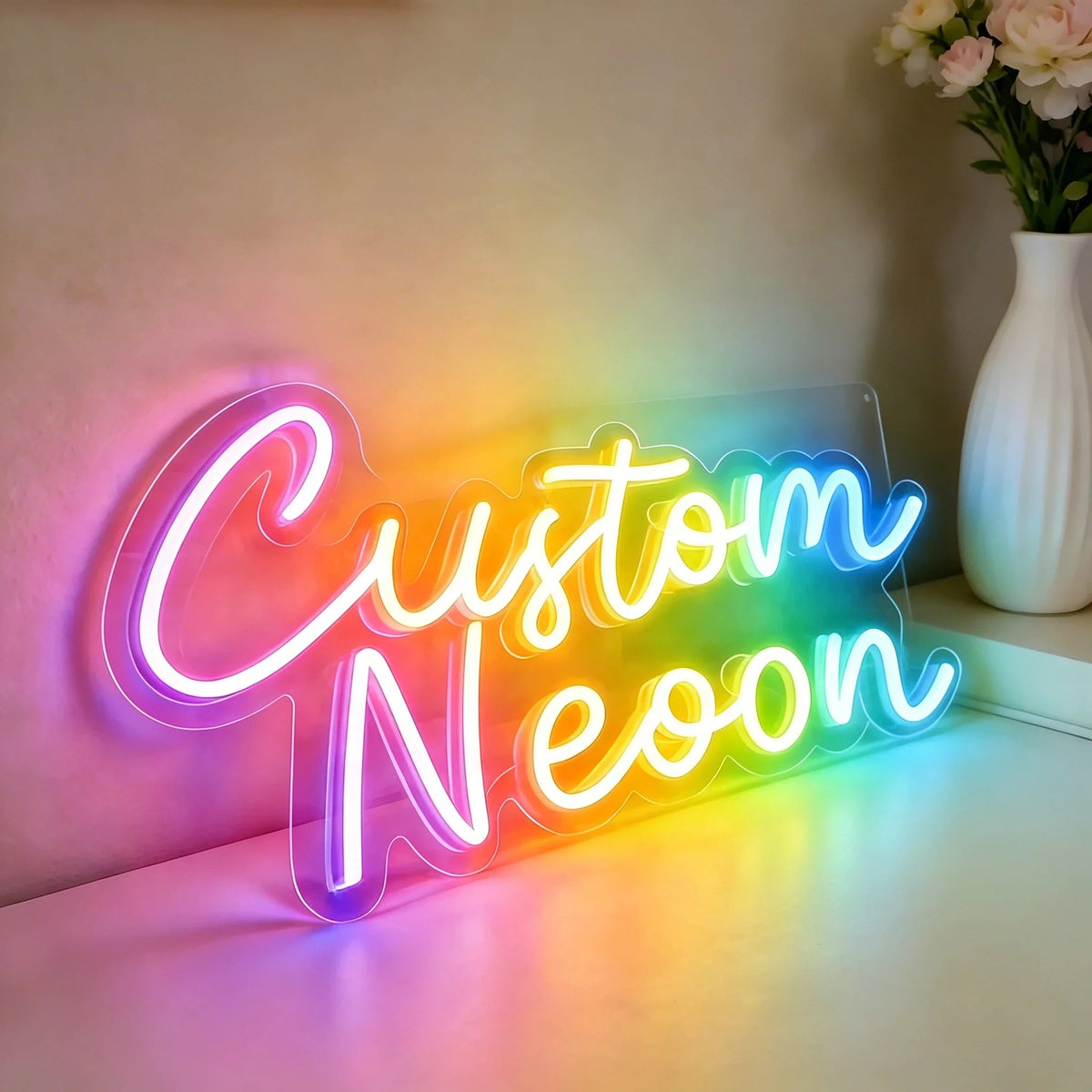 Letrero de Neón LED Personalizado con tu Nombre, RGB con Mando - AANHORA-SHOPPING