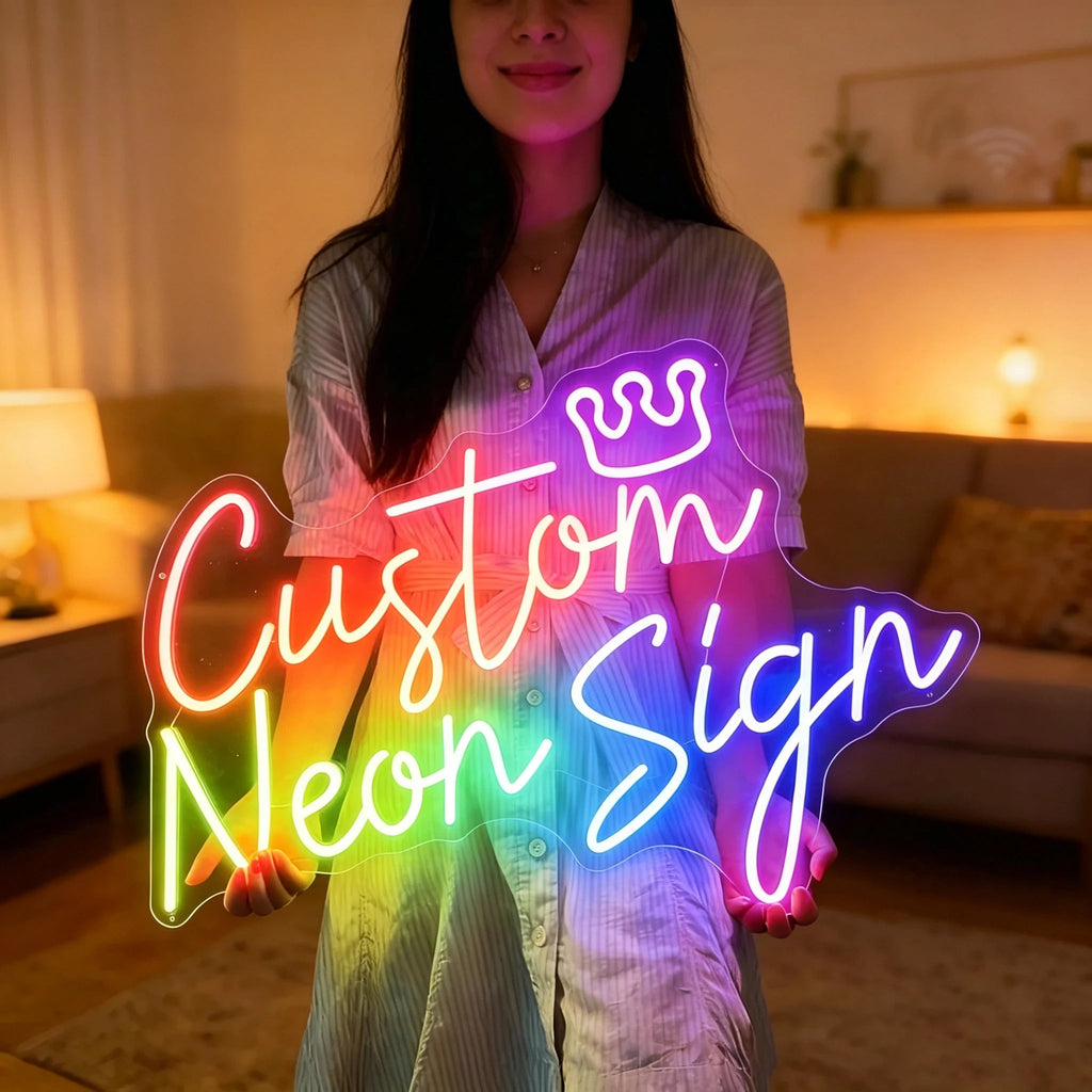 Letrero de Neón LED Personalizado con tu Nombre, RGB con Mando - AANHORA-SHOPPING