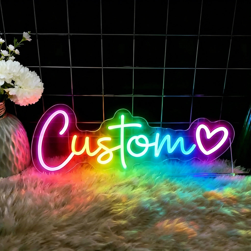 Letrero de Neón LED Personalizado con tu Nombre, RGB con Mando - AANHORA-SHOPPING