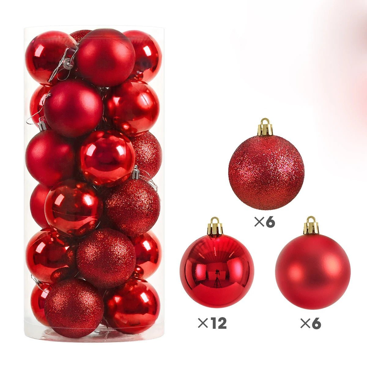 Pack de 24 Bolas de Navidad de 3 cm para Árbol - AANHORA-SHOPPING