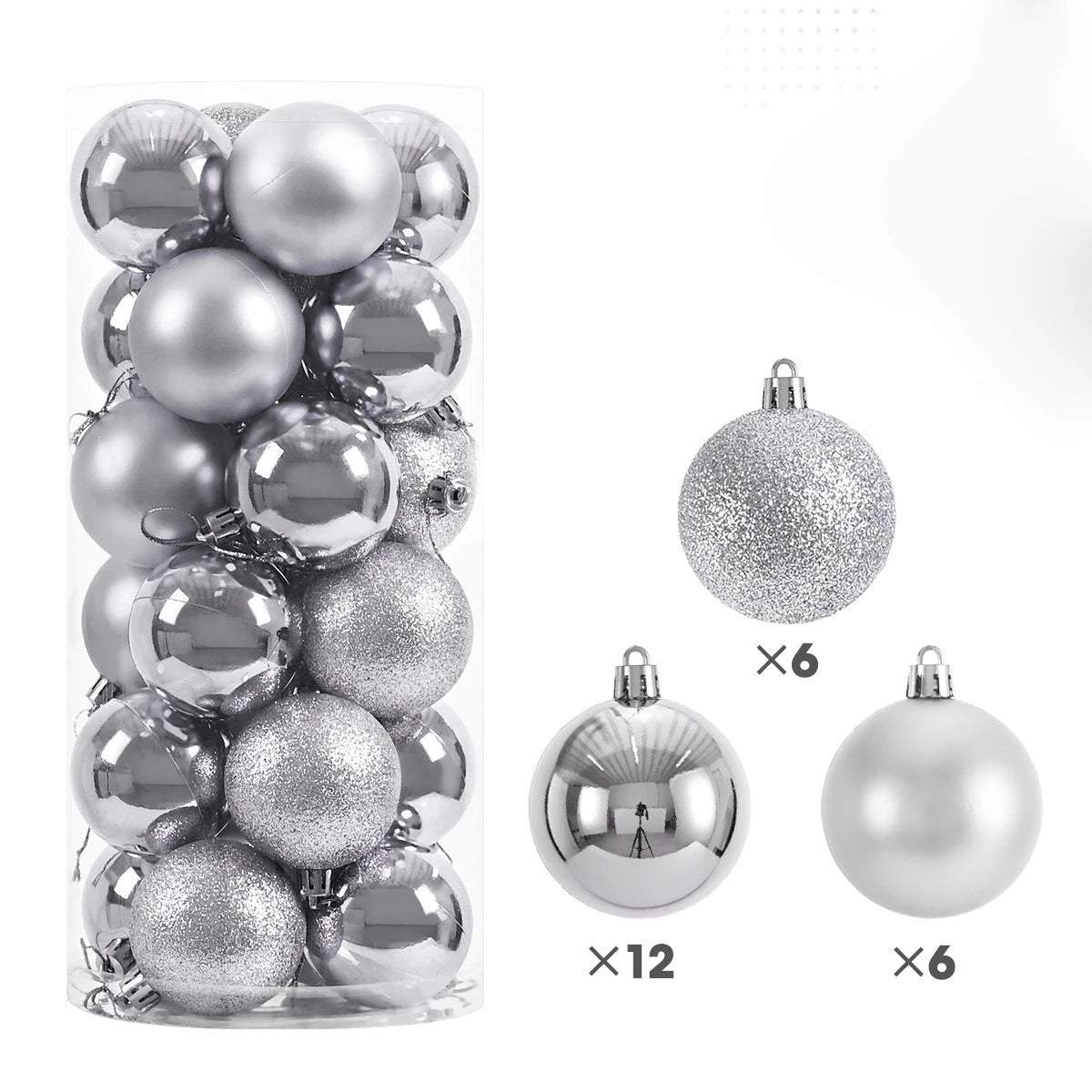 Pack de 24 Bolas de Navidad de 3 cm para Árbol - AANHORA-SHOPPING