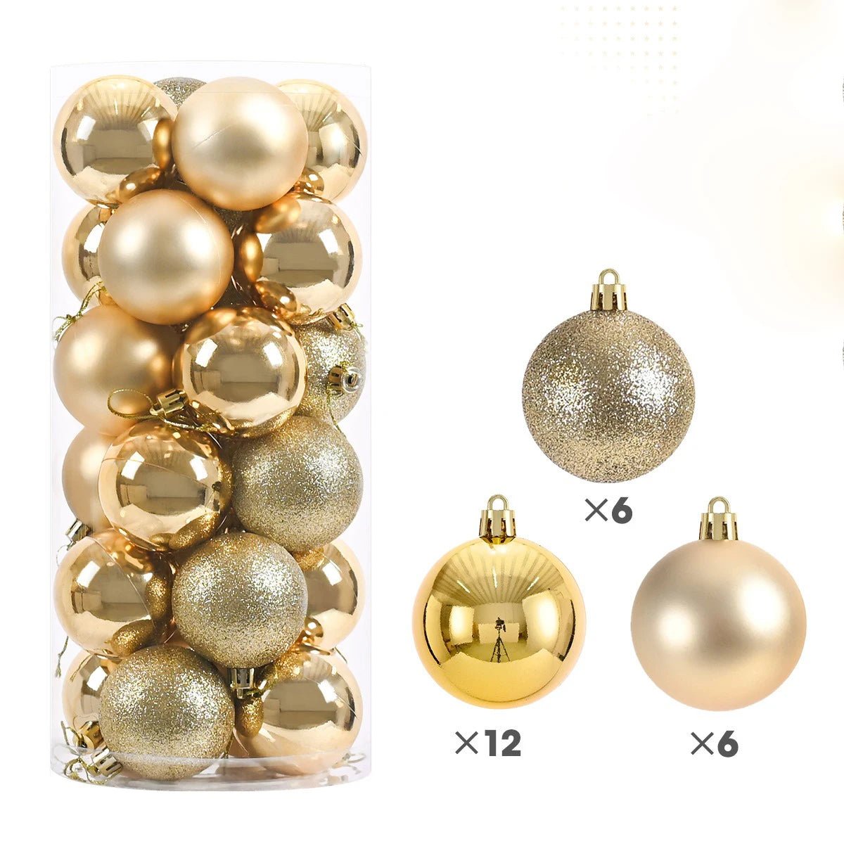 Pack de 24 Bolas de Navidad de 3 cm para Árbol - AANHORA-SHOPPING
