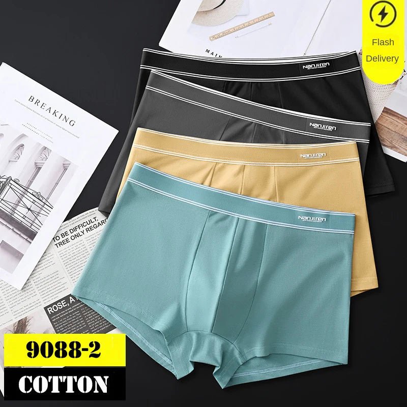 Pack de 4 Bóxers de Algodón para Hombre - AANHORA-SHOPPING