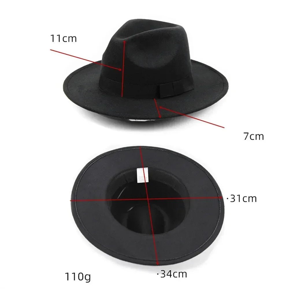 Sombrero Fedora Estilo Michael Jackson, Gorra Retro de Jazz - AANHORA-SHOPPING