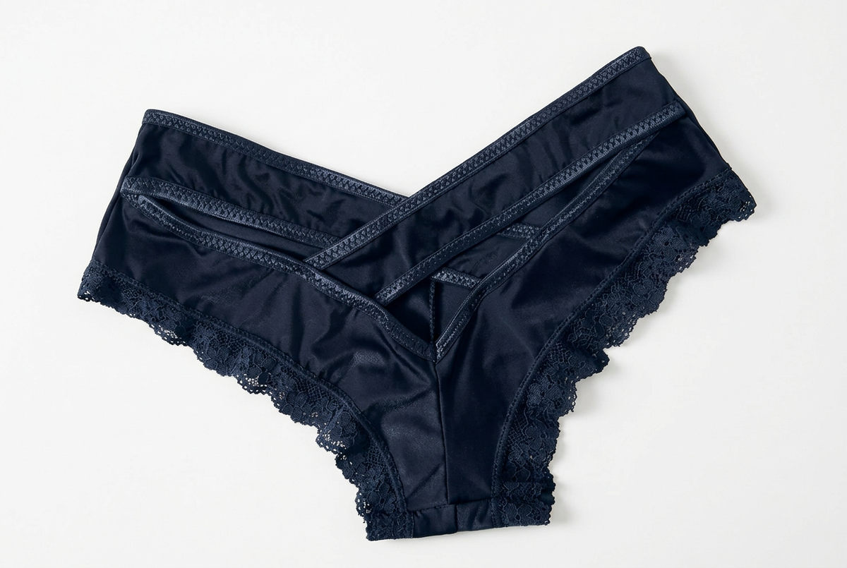 Tanga de Encaje de Tiro Bajo para Mujer con Tiras Cruzadas AANHORA-SHOPPING