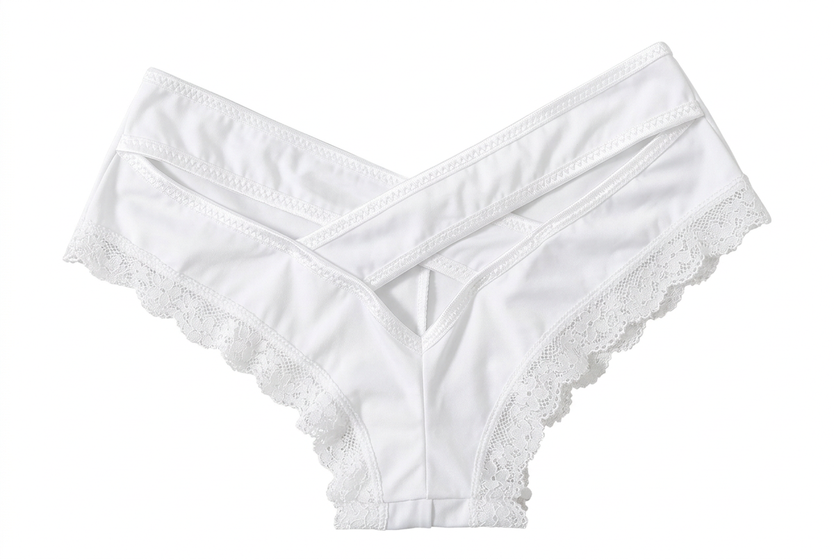 Tanga de Encaje de Tiro Bajo para Mujer con Tiras Cruzadas AANHORA-SHOPPING